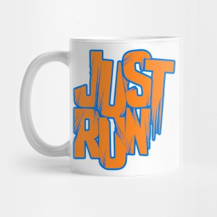 Just Run - Orange and Blue Mug